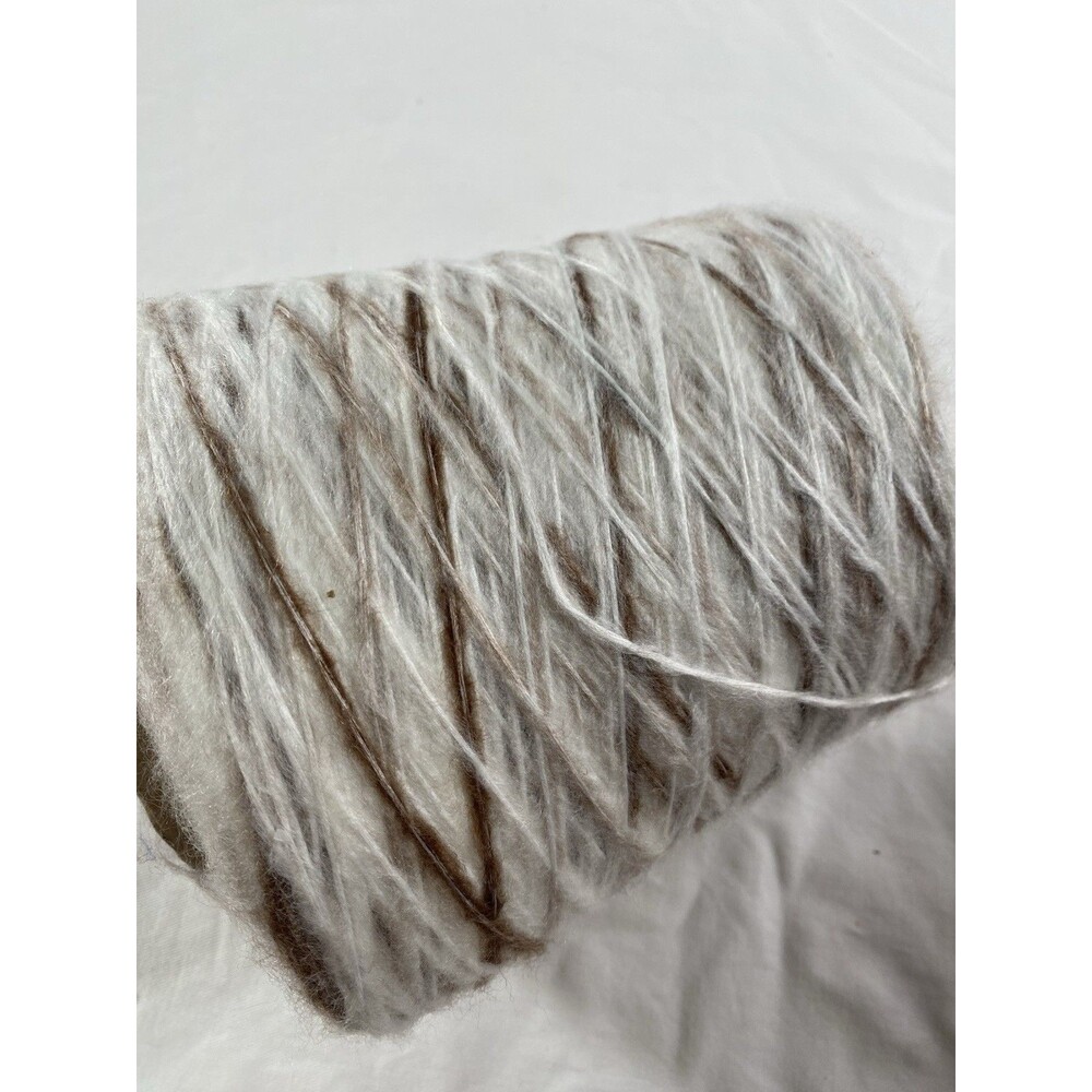 Cone Yarn Spool Yarn Air Yarn White Brown Mix 420g Net Weight #785